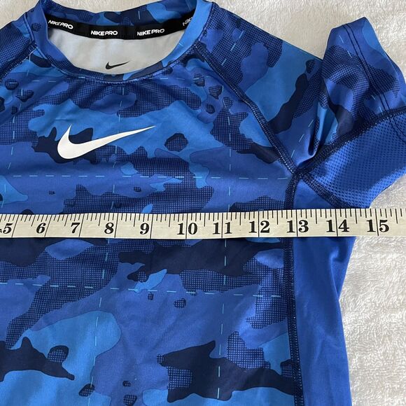 NIKE PRO YOUTH SHIRT-BOYS/GIRLS YOUTH-BLUE-DRI FIT- SZ S - Picture 4 of 7